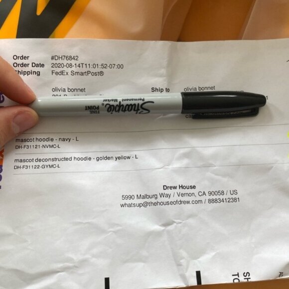 NWT DREW HOUSE HOODIE - Picture 3 of 3